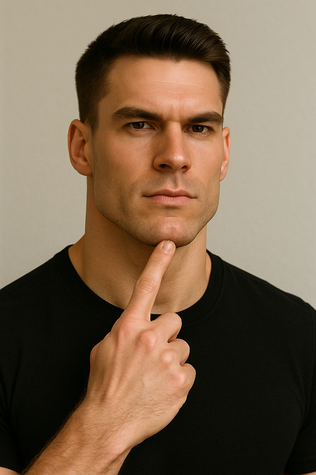 Imagem ilustrativa de preenchimento de mento masculino